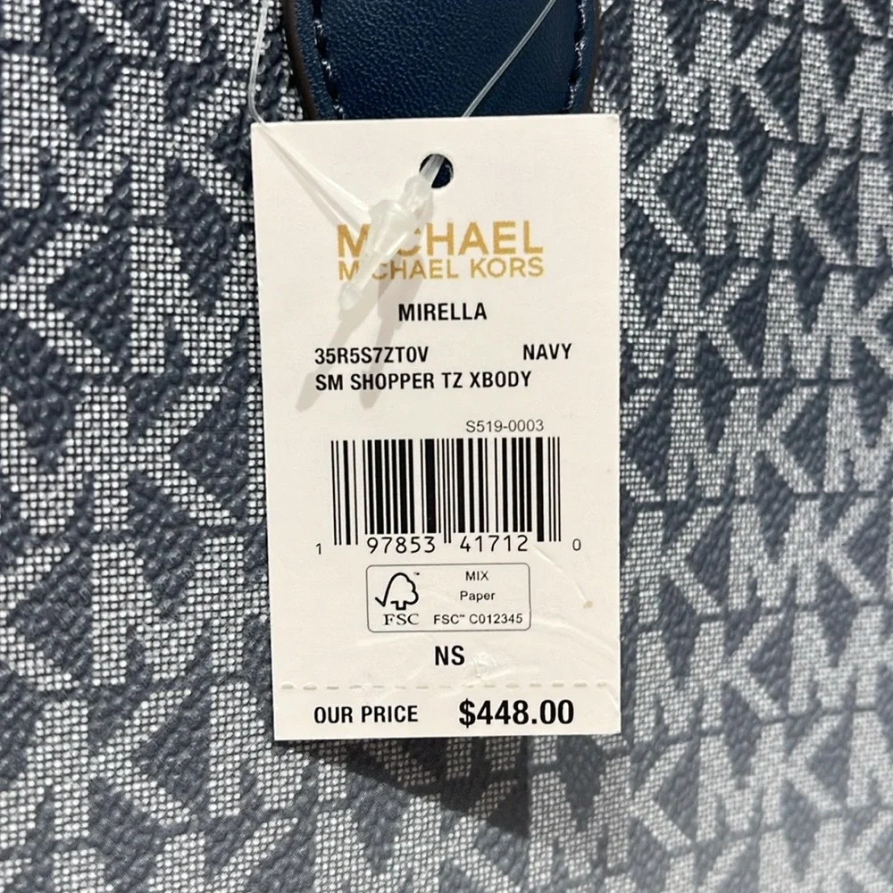 MICHAEL KORS Mirella Sm Ombré Signature Logo SHOPPER TZ XBODY Crossbody Satchel - Picture 6 of 16